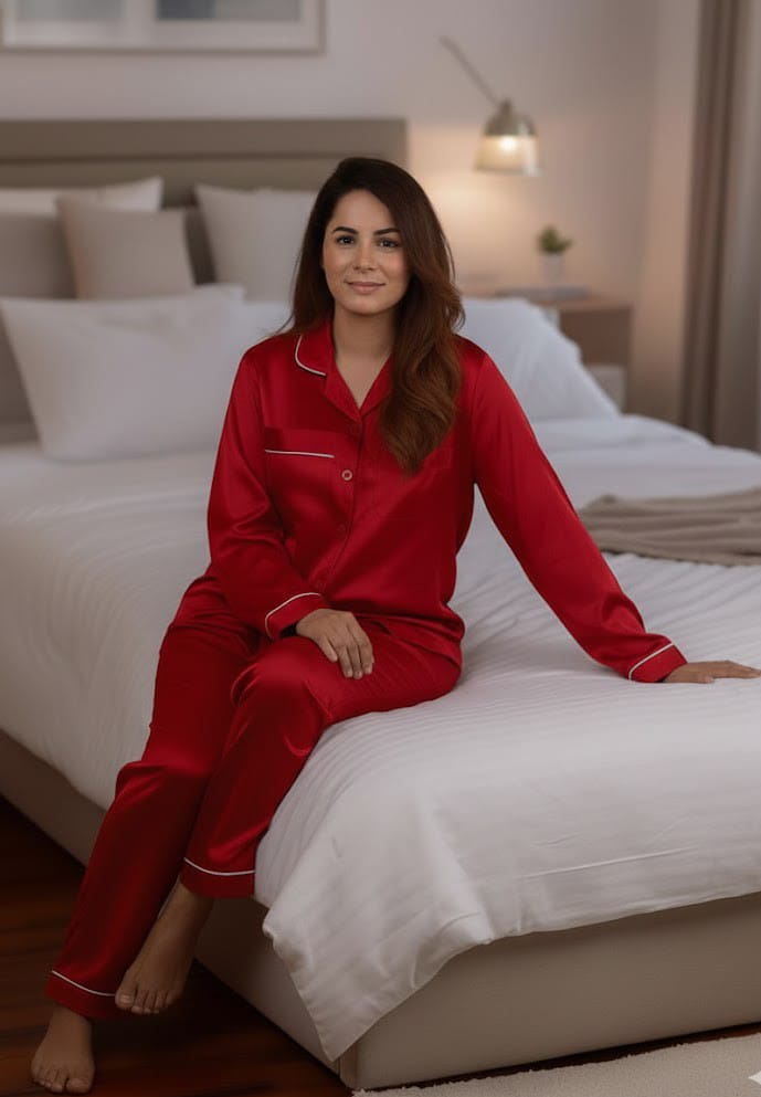 Soft Jersey Button-Down Sleepwear Set