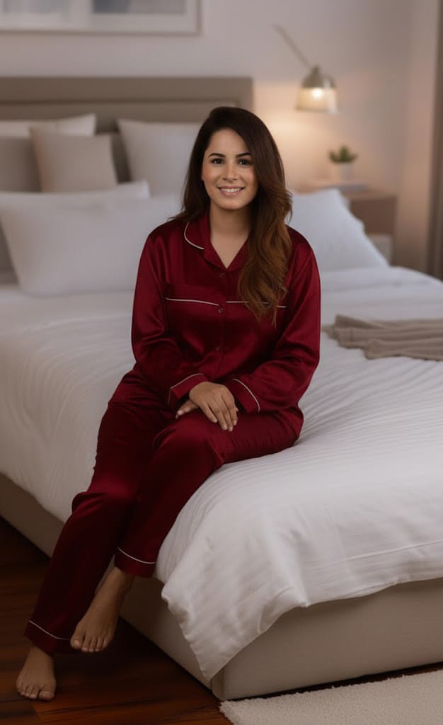 Soft Jersey Button-Down Sleepwear Set