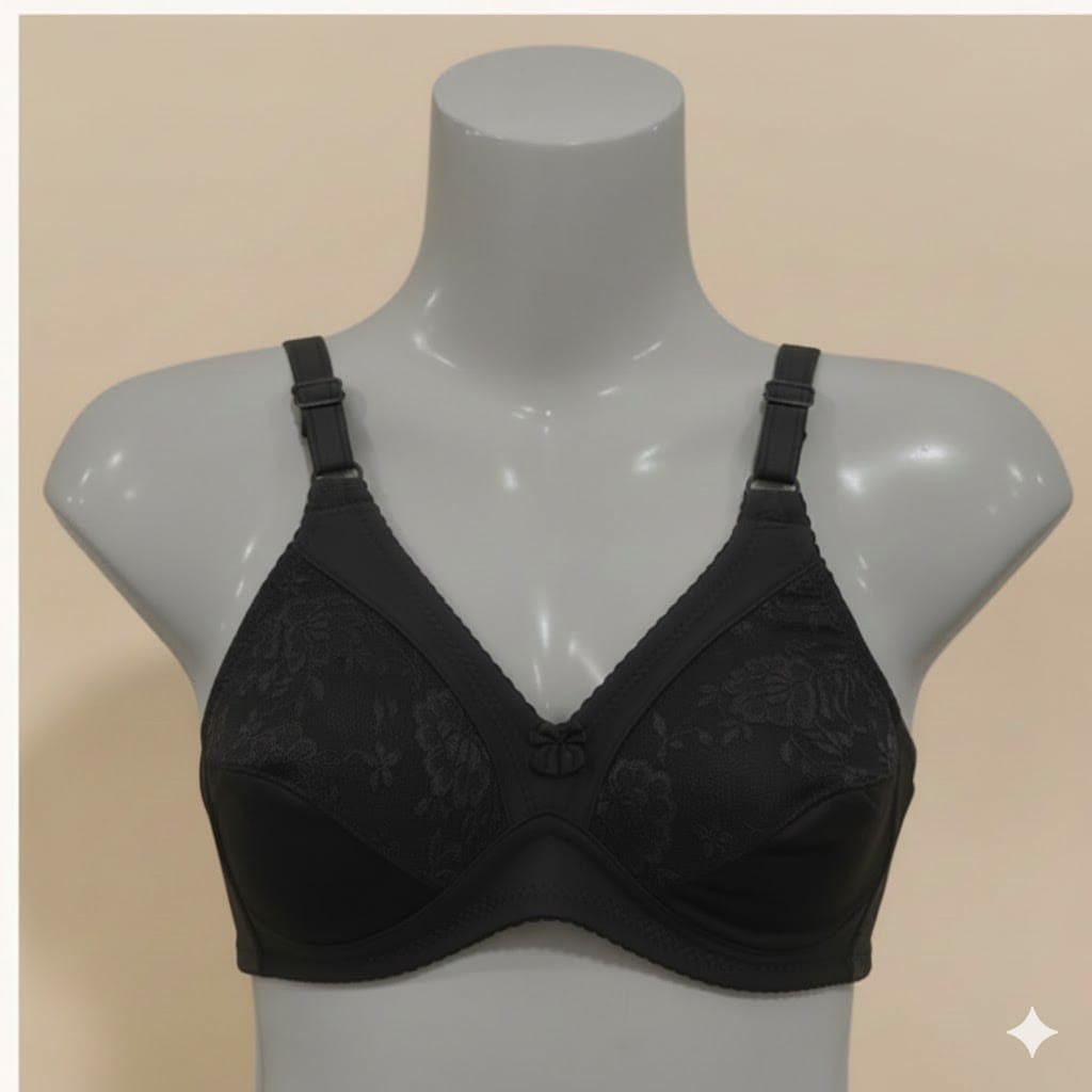 Women’s Pack of 4 Non-Padded Cotton Embroidered Bras – Everyday Comfort