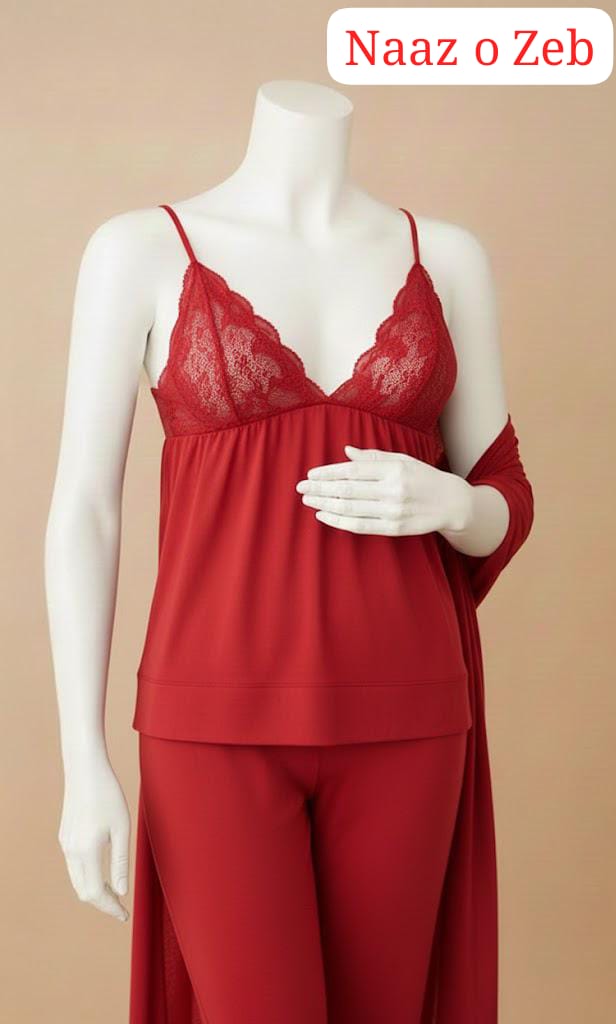 Women’s Soft Jersey 3-Piece Nightwear Set | Comfortable Sleepwear