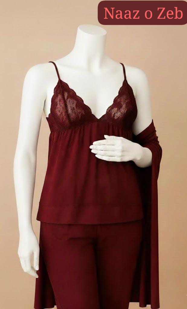 Women’s Soft Jersey 3-Piece Nightwear Set | Comfortable Sleepwear